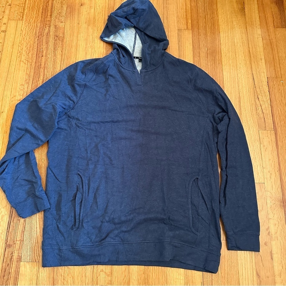 Public Rec Mens Hoodie L Blue Heather Raglan Pockets Politan XXL(A1
